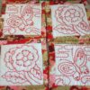 Sashiko Butterly and Cherry Blossom Coaster Sewing Kit - make 4, 5" square