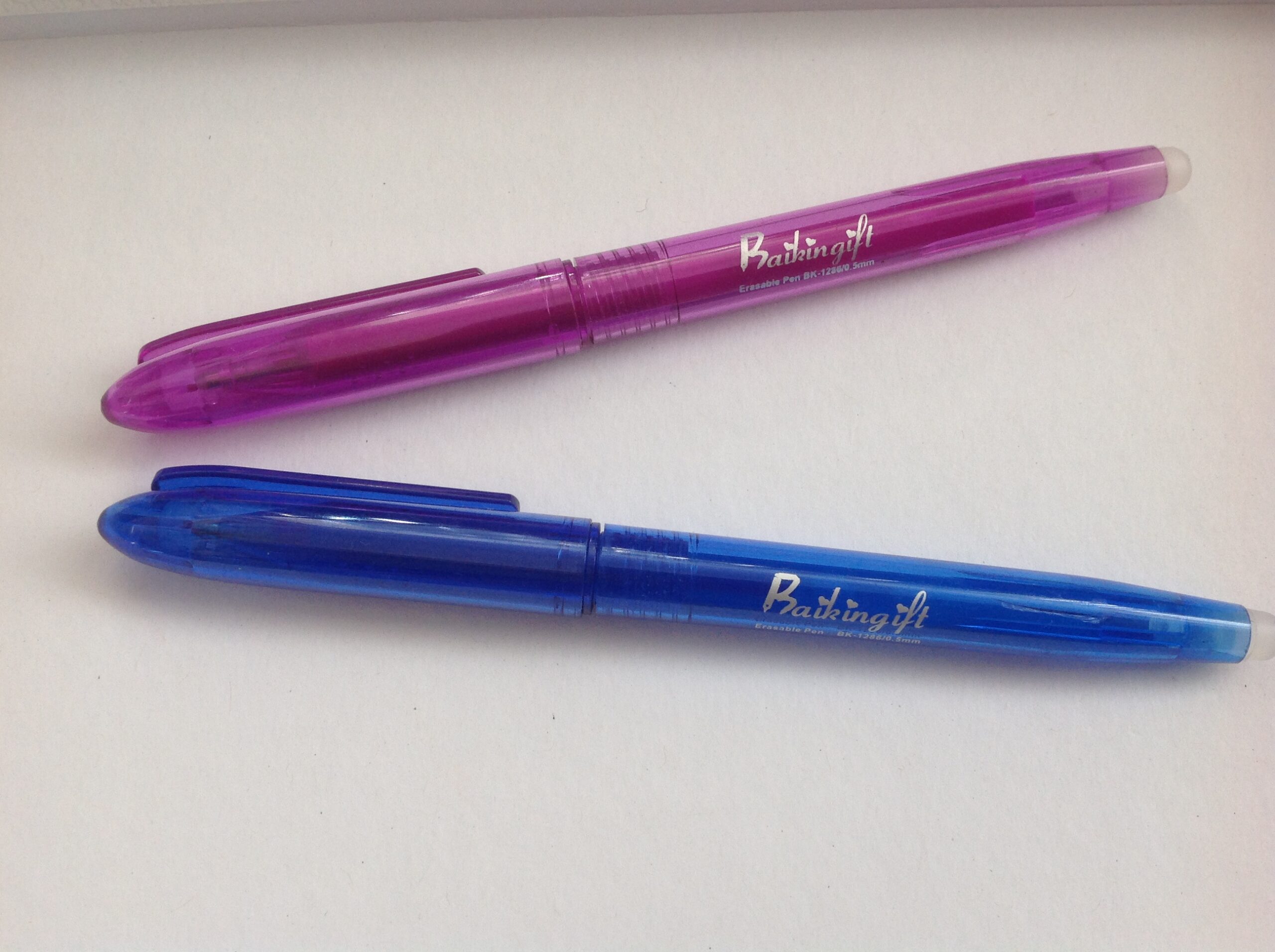 2 Heat Erasable Pens – Blue and Purple – 5mm – Sew With Beth
